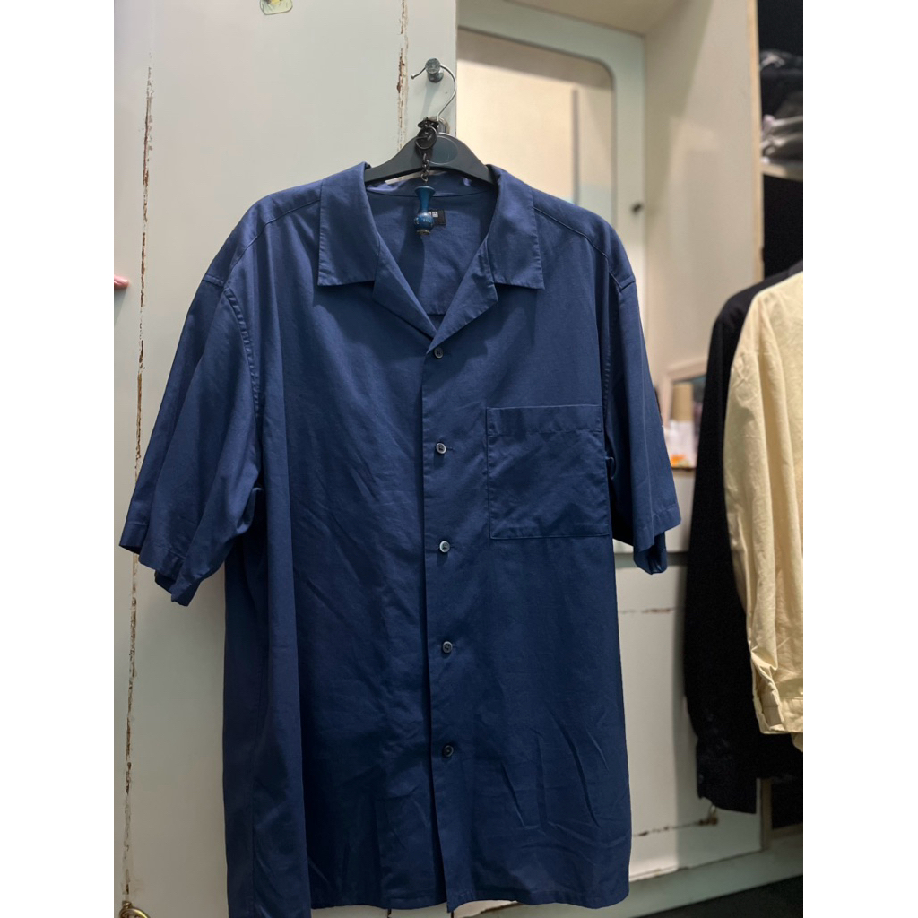 Kemeja UNIQLO Modal Cotton Open Collar Shirt