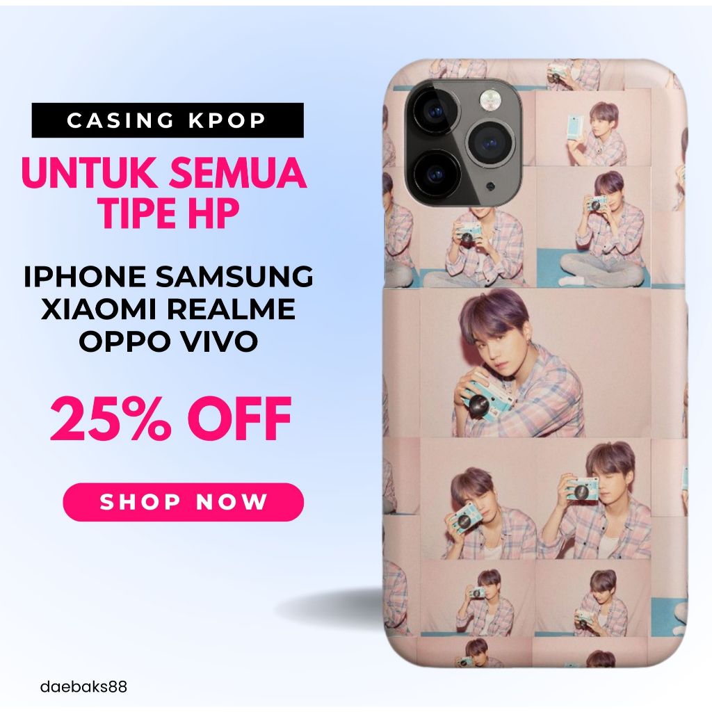 CASING HARDCASE SOFTCASE iPHONE/SAMSUNG/XIAOMI/VIVO/OPPO/REALME BTS SUGA PERSONA 1