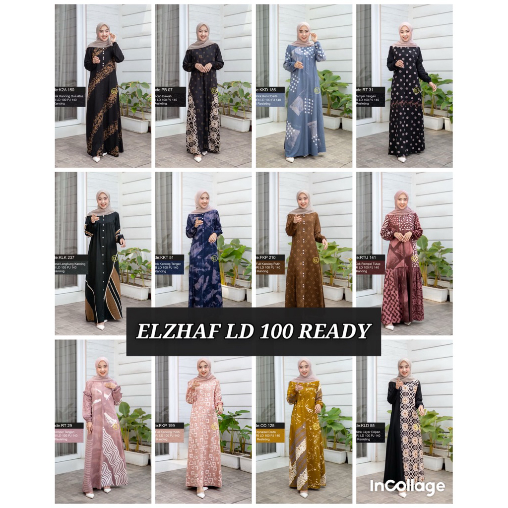 ELZHAF BATIK | GAMIS TWILL ORI ELZHAF SIZE M LD 100 READY