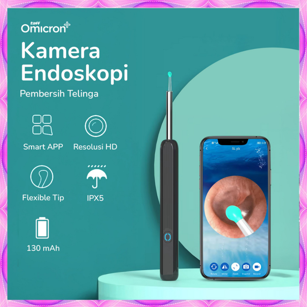 Kamera Endoskopi Pembersih Telinga Endoscope Wireless Kamera Endoskopi Pembersih Telinga-COD