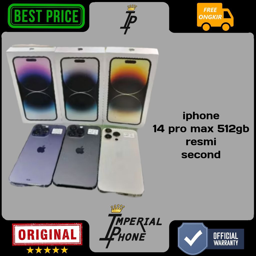 iphone 14 pro max 512Gb resmi second