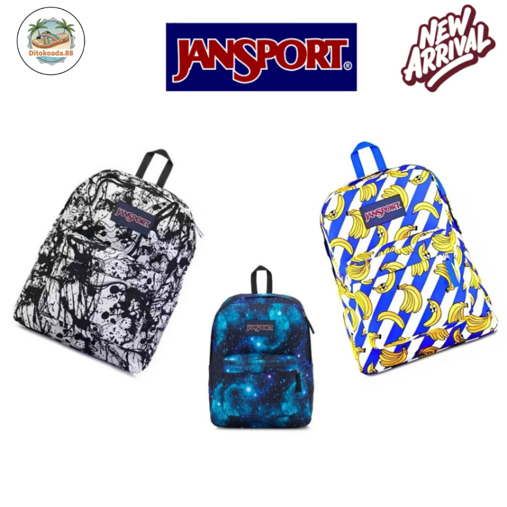 Jansport Large Backpack Kanvas Premium Ransel || Jansport Superbreak Backpack Ruang Laptop Empuk