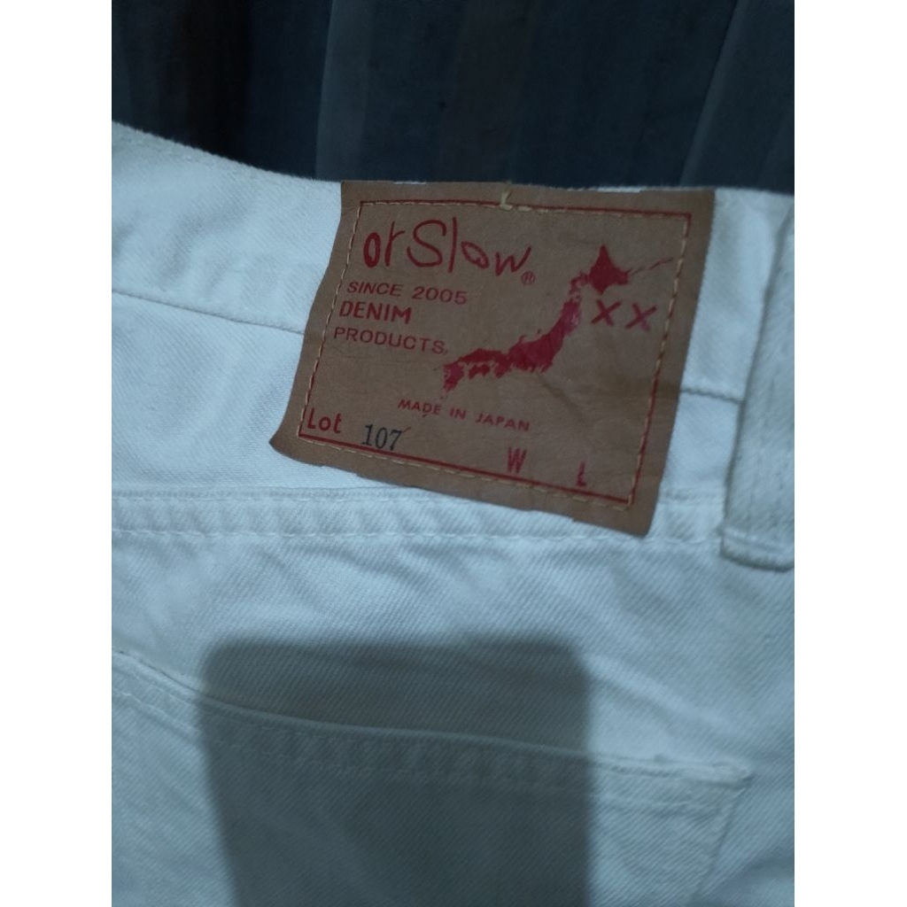 orslow 107 white jeans size m