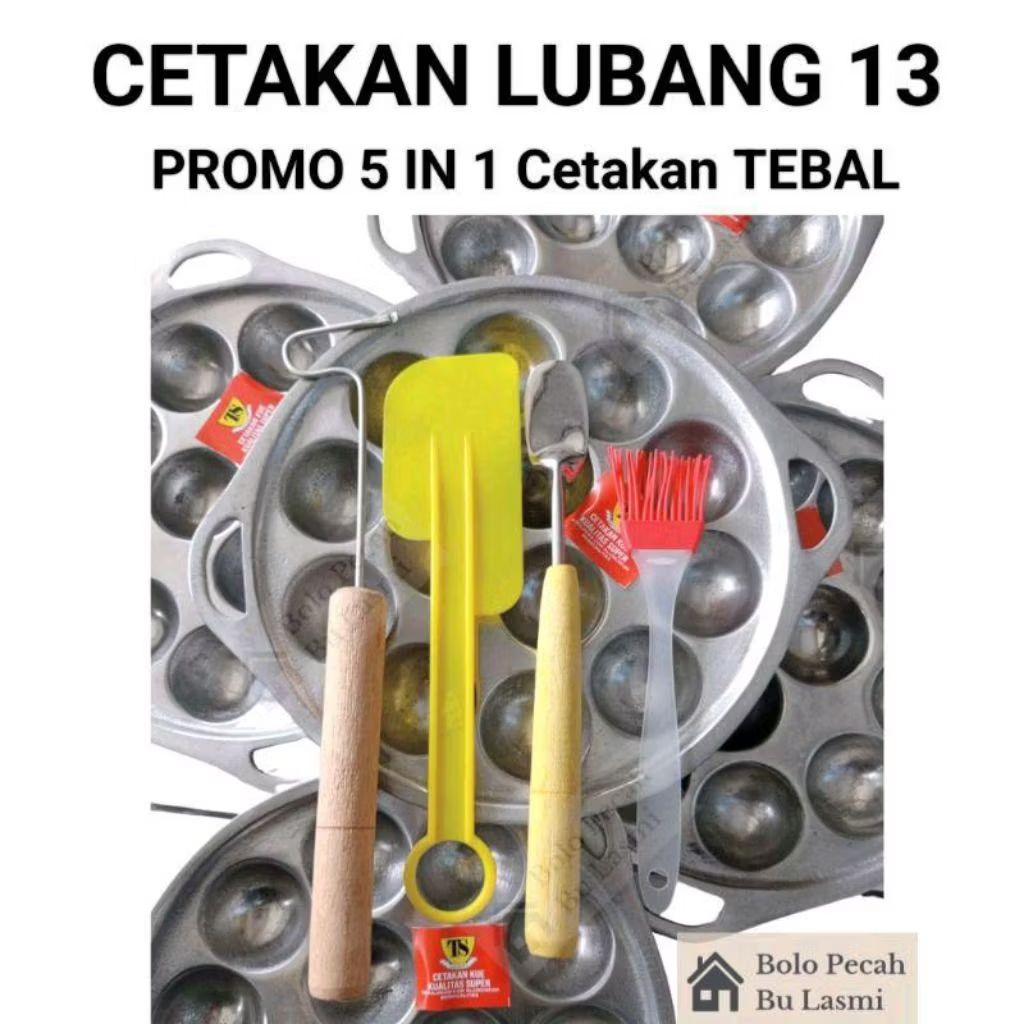 BL - PROMO CETAKAN LUBANG 13 TEBAL / Cetakan Baklor / Cetakan Takoyaki / Cetakan Telur Congkel / Cet