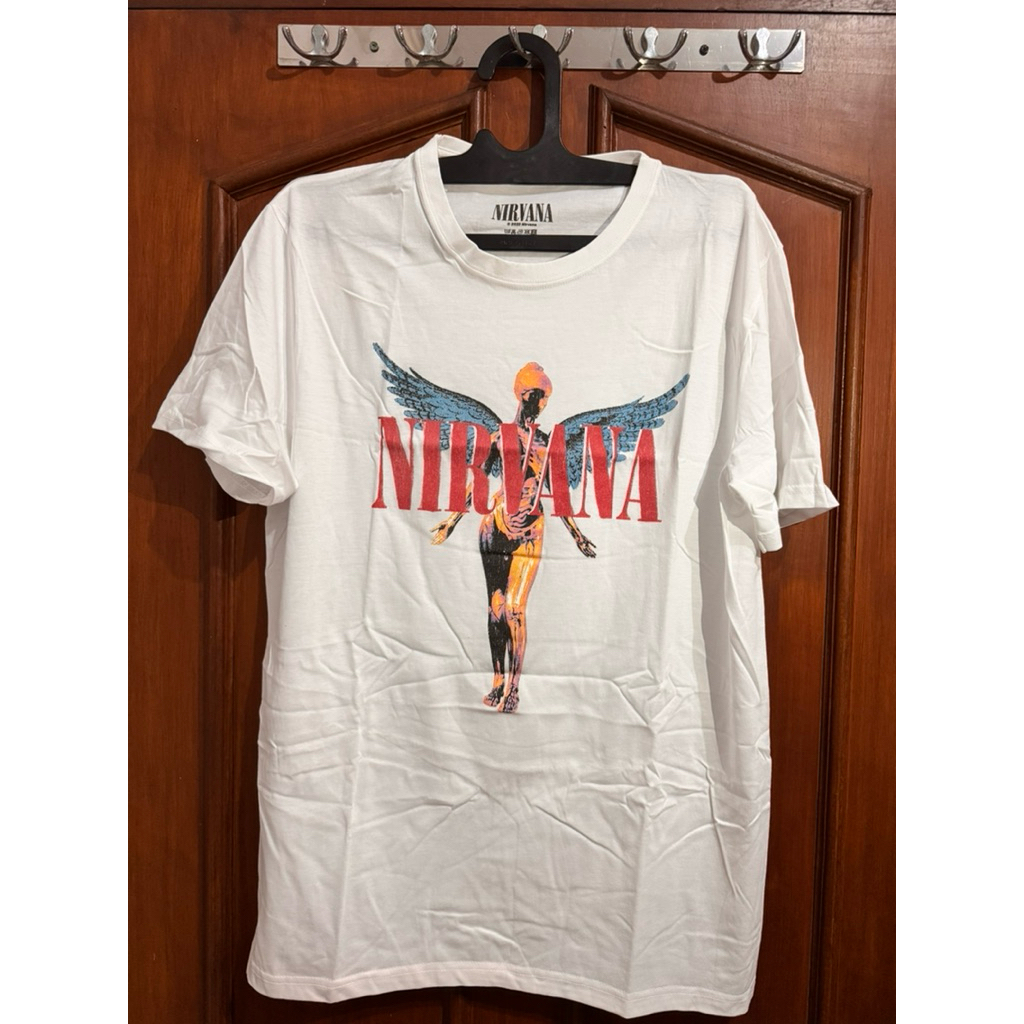 Kaos T-Shirt Nirvana - Angelic (White) 100% Original