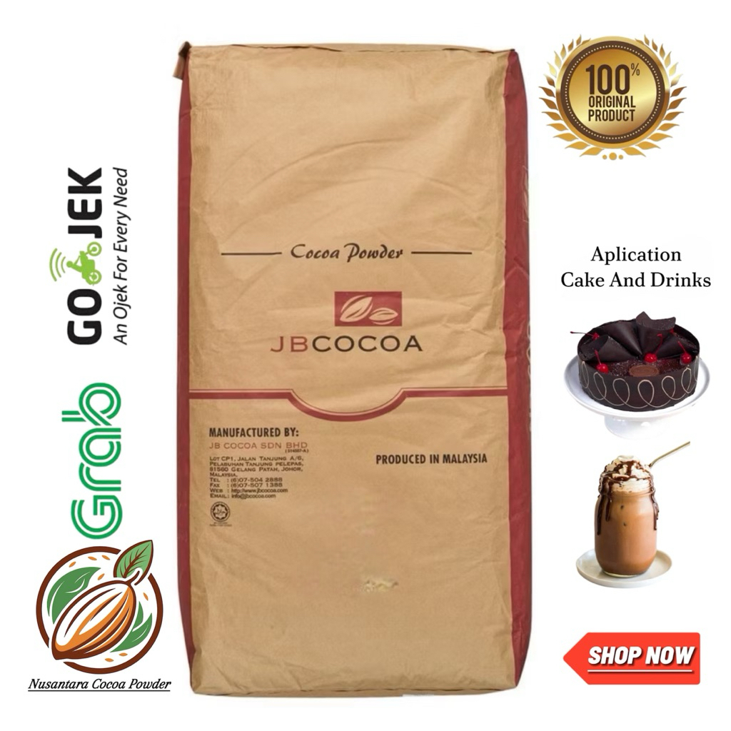 Cokelat Bubuk JB COCOA POWDER JB 200/JB 800 Kemasan Sak 25 Kg Pure 100% Cokelat Bubuk Asli (drinks/b