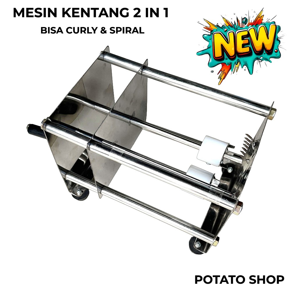 Mesin Pemotong Kentang Curly Spiral Stainless || Mesin Potong Kentang Viral Tajam Praktis