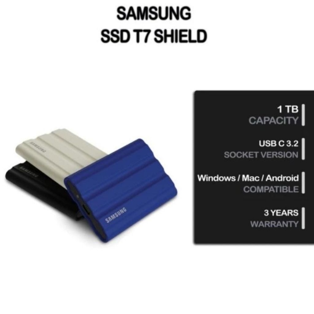 Samsung T7 SHIELD PORTABLE SSD 1TB