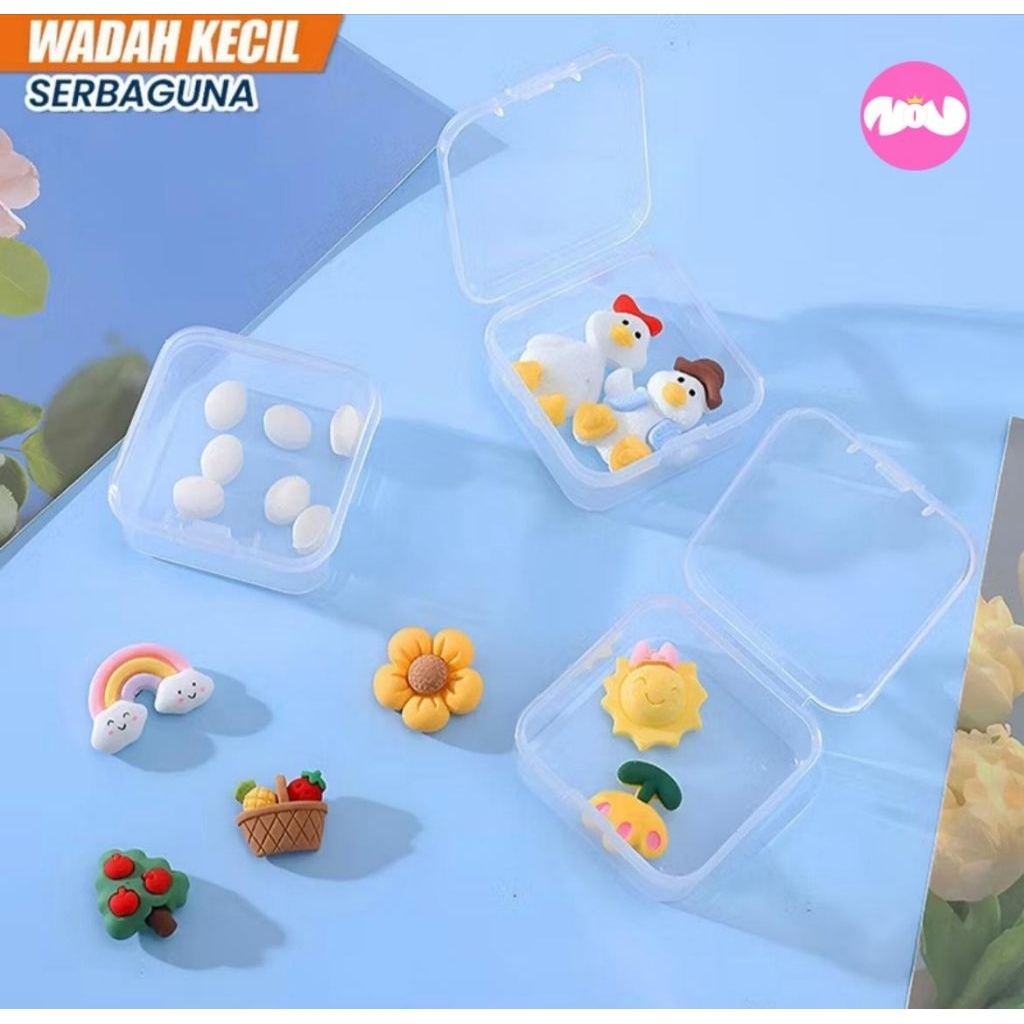 Kotak Perhiasan Mini Transparan Kotak Obat Aksesoris Kecil / Wadah Kecil Kotak Plastik Mini Box Serb