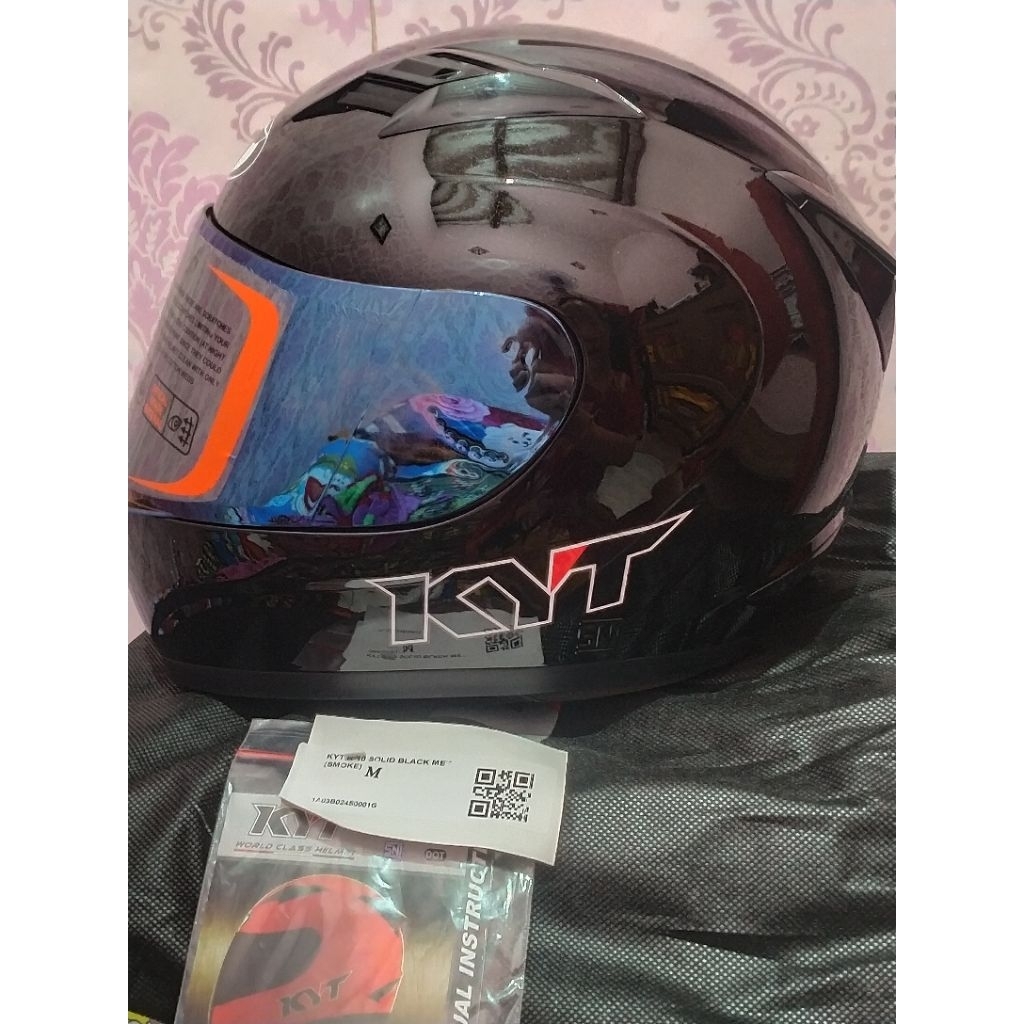 Helm KYT R-10 Full Face modif (paket ganteng)