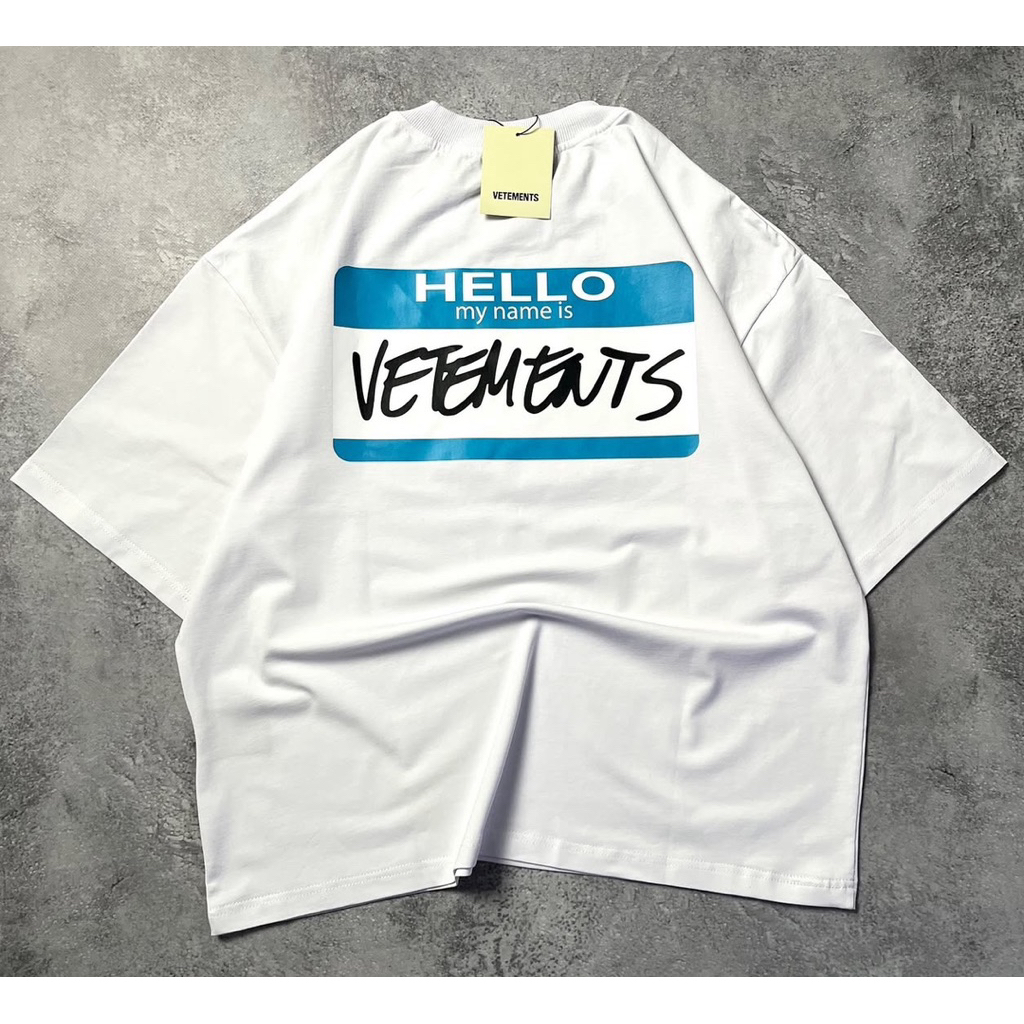 (FREE PAPPER BAG) KAOS PUTIH VETEMENTS FULLTAG TSHIRT VETEMENTS
