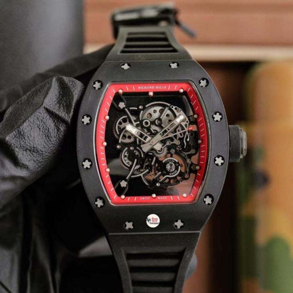 Jam Tangan RM 055 Tourbillon V2 Manual Winding Clean 1:1 Swiss/Jam Tangan Keren Pria