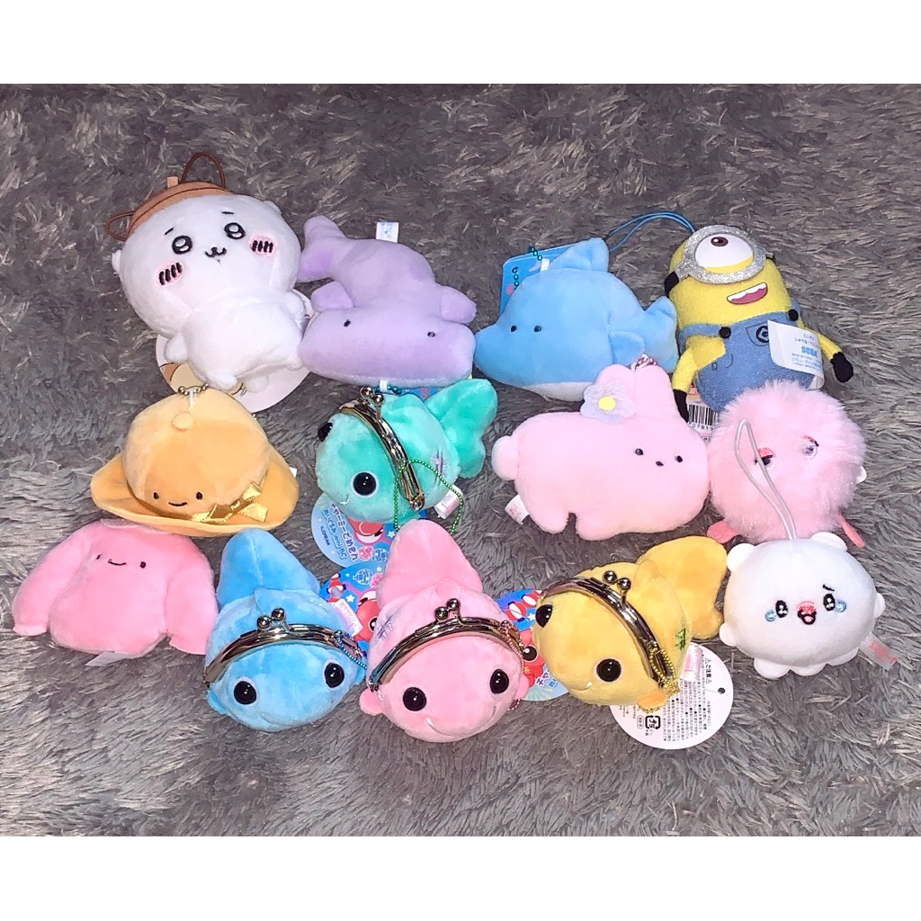 update (13/10) plushie plush yell keychain ikan fish pouch baju pink bb3 baby three ocean pari chiik