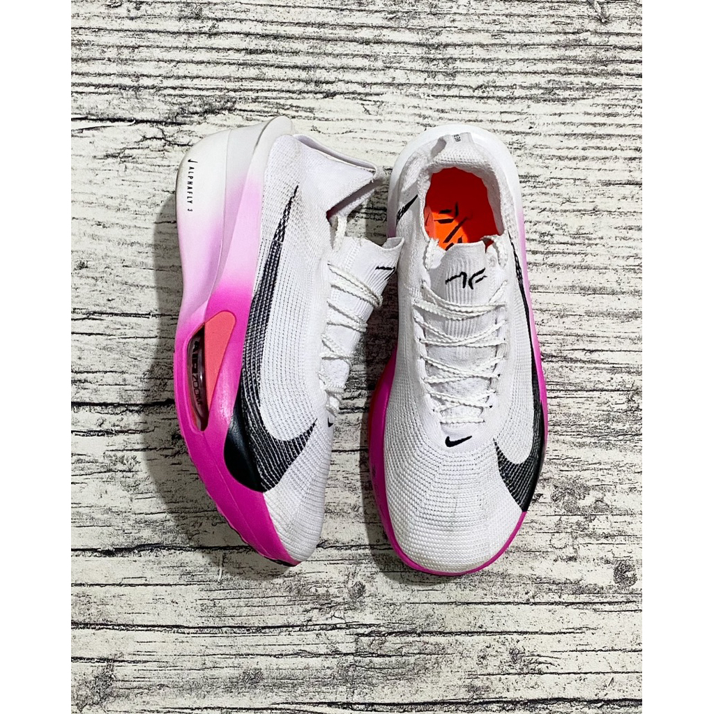 Sepatu Nike Air Zoom Alphafly Next% 3 FP White Purple Magenta Second - Size 43