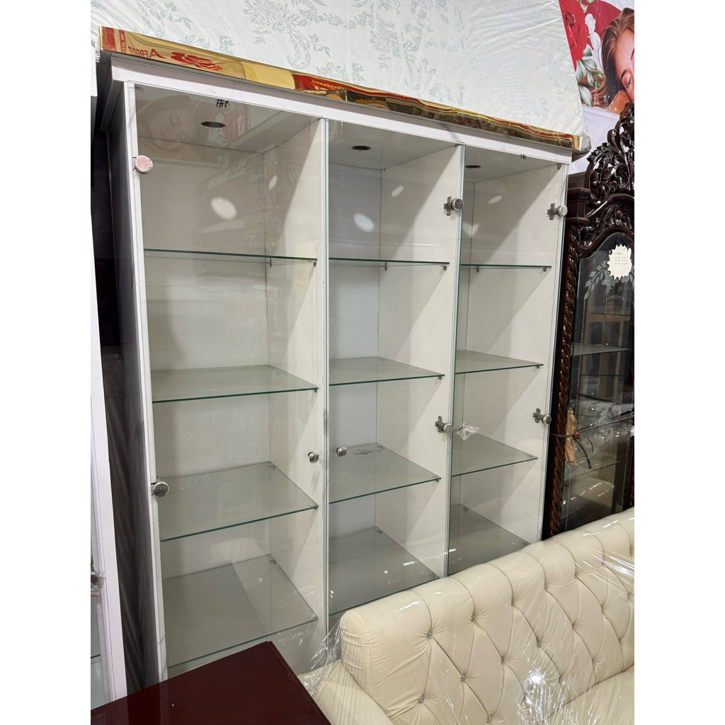 ✅ Promo Lemari HPL Full Rak Kaca