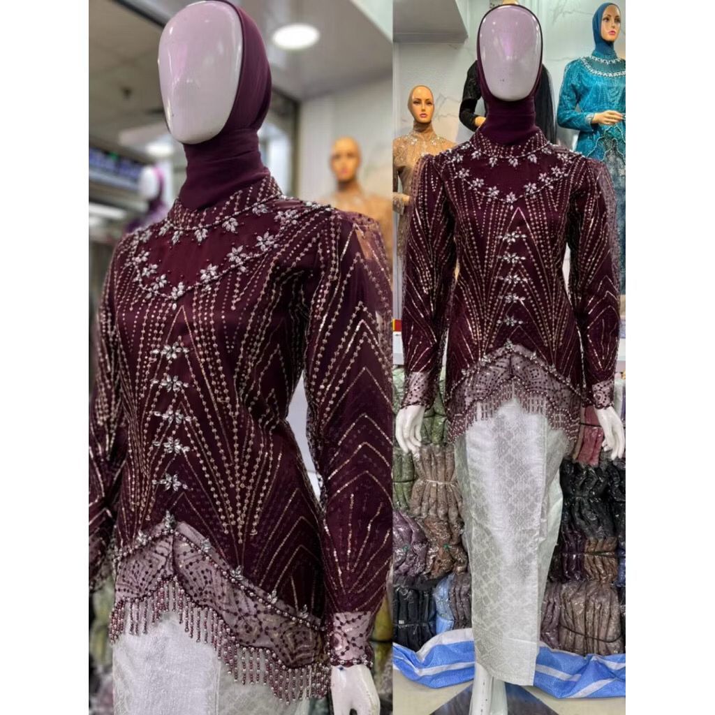Kebaya Wanita Pesta Elegan / Kebaya Premium Mewah Wisuda /Atasan kebaya Kekinian /Baju Kebaya Modern