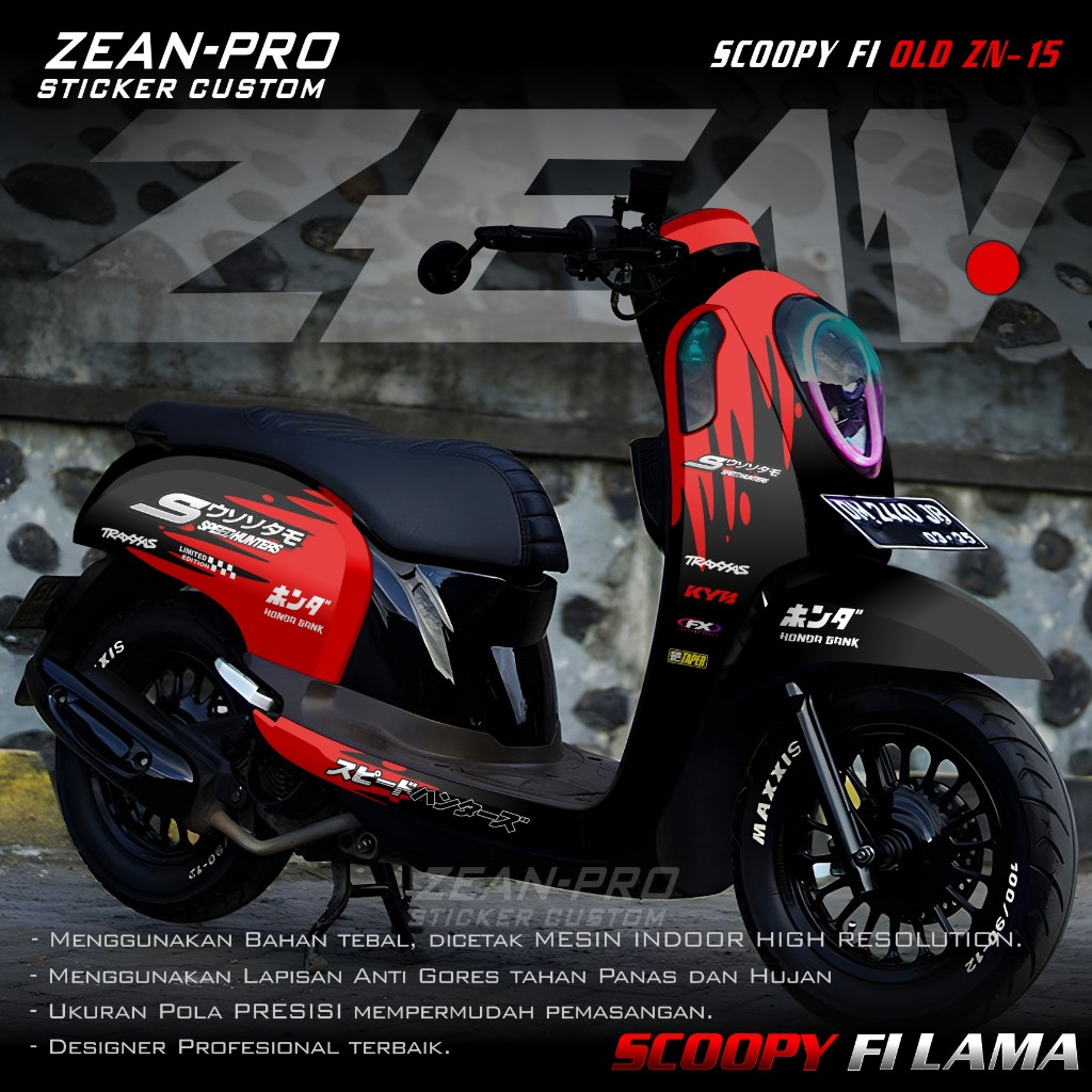 (PROMO COD) TERBARU Decal Sticker Honda Scoopy Fi Lama Full body - Stiker Skotlet Variasi Modifikasi