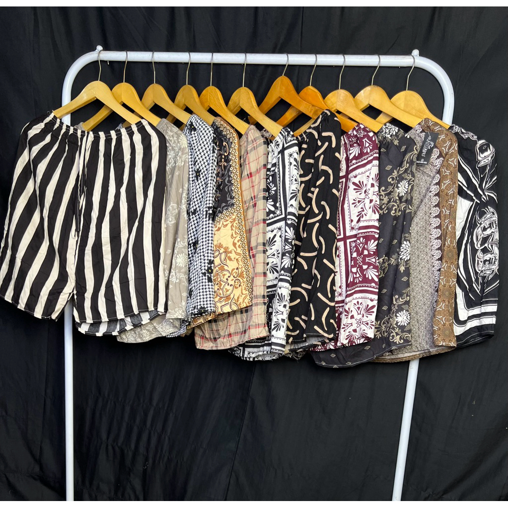 Celana Kolor Pendek Jumbo Wanita Rayon Premium Adem Murah Motif