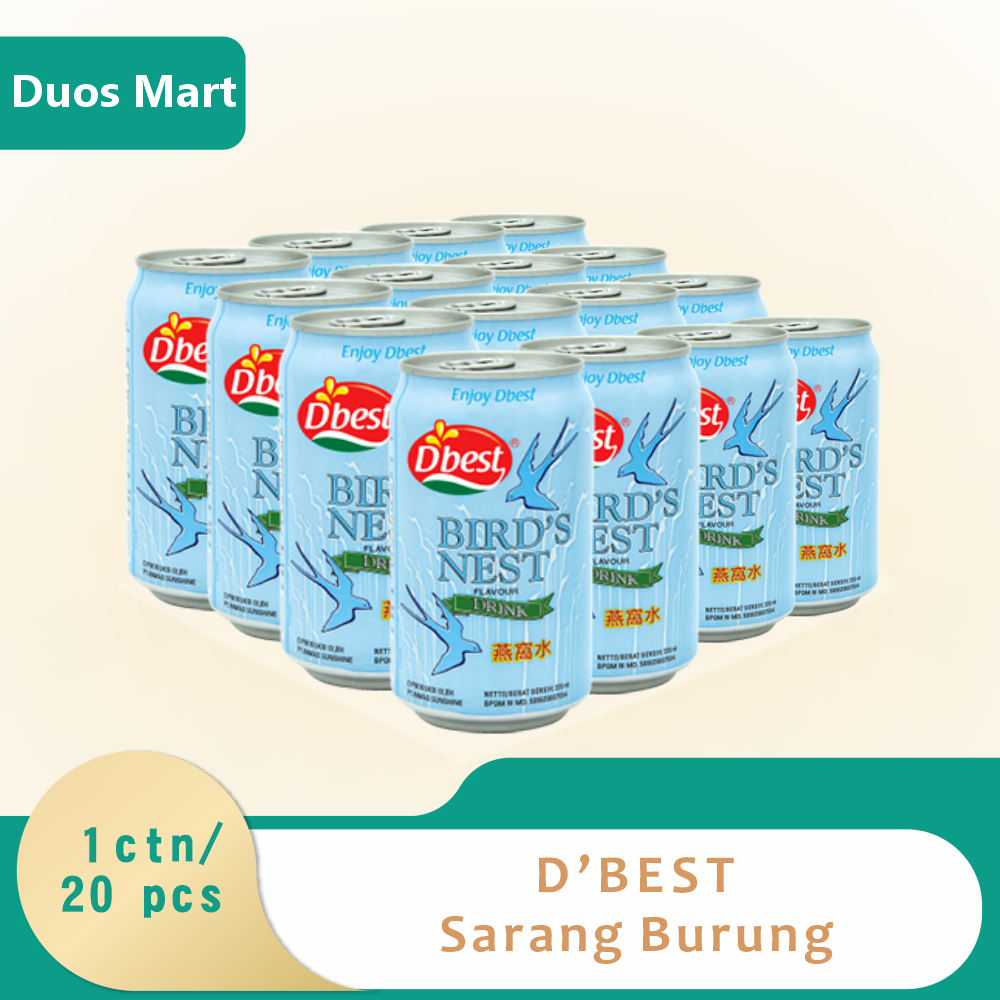 D'best Minuman Kaleng Sarang Burung Walet 320 ml (1 Karton)