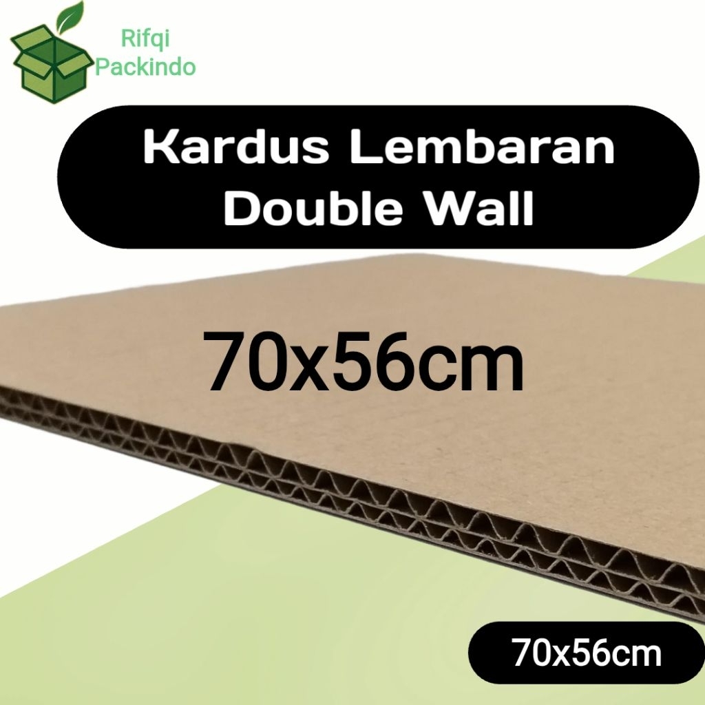 Kardus Lembaran Double Wall Uk. 70x56cm / Dus Lembaran / Bahan Lembaran / Karton