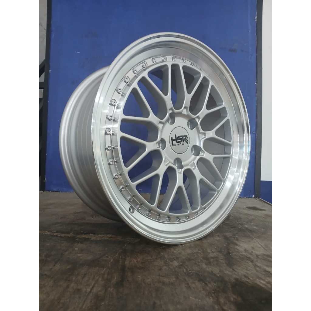 VELG HSR SIGI RING 18 PCD MOBIL BMW SILVER MACHINE FACE
