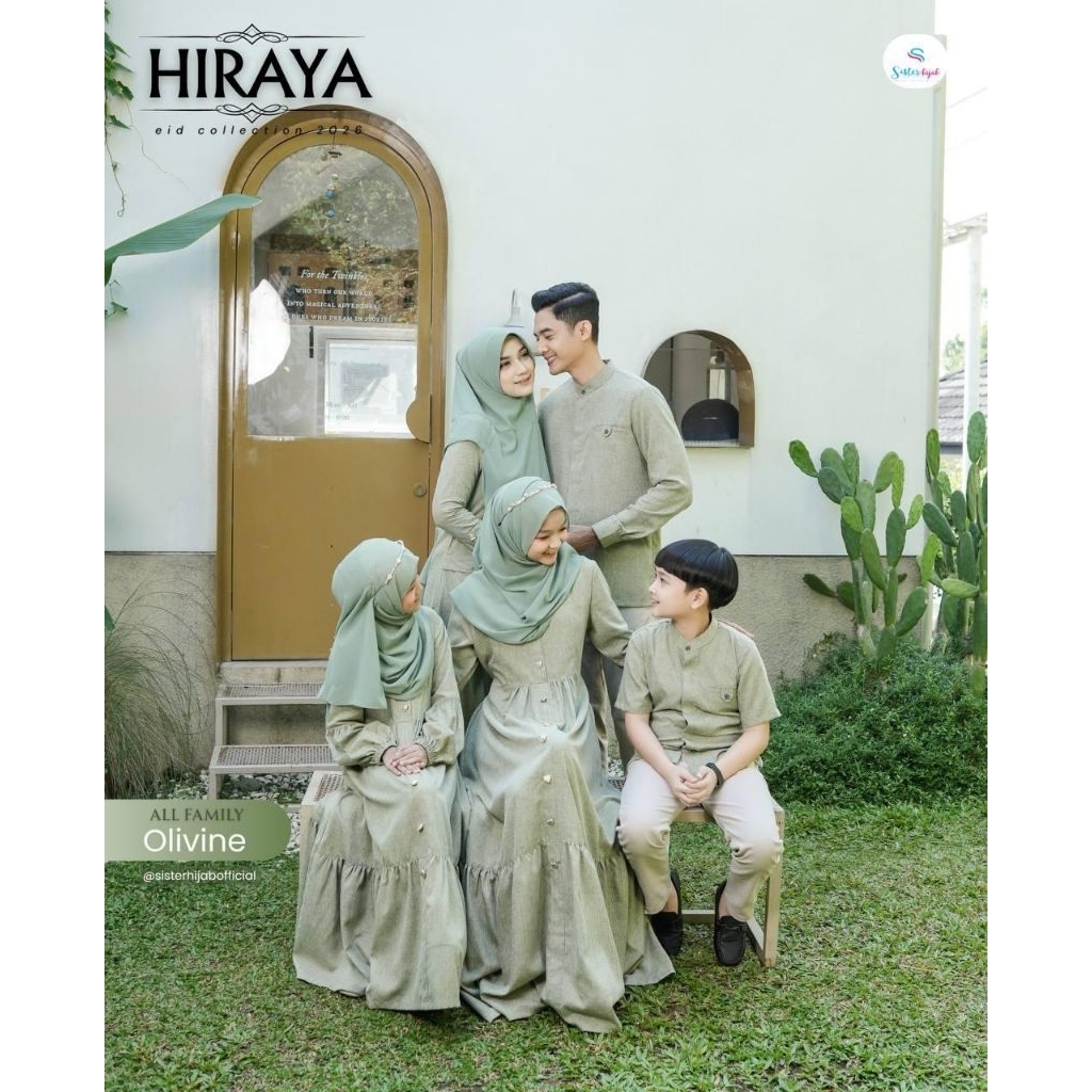 Po‼️ Sister Hijab Sarimbit Lebaran Hiraya Seragam Keluarga Lembut Halus Menyerap Keringat /Terbatas