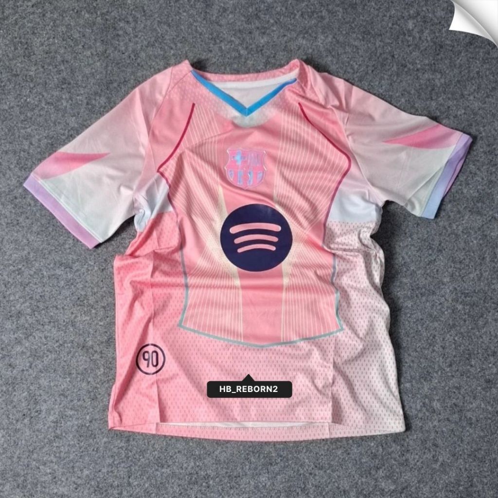 JERSEY BOLA BARCELONA SPESIAL PINK 2025/2026 GRADE ORI TOP QUALITY / BAJU SEPAK BOLA DEWASA PRIA