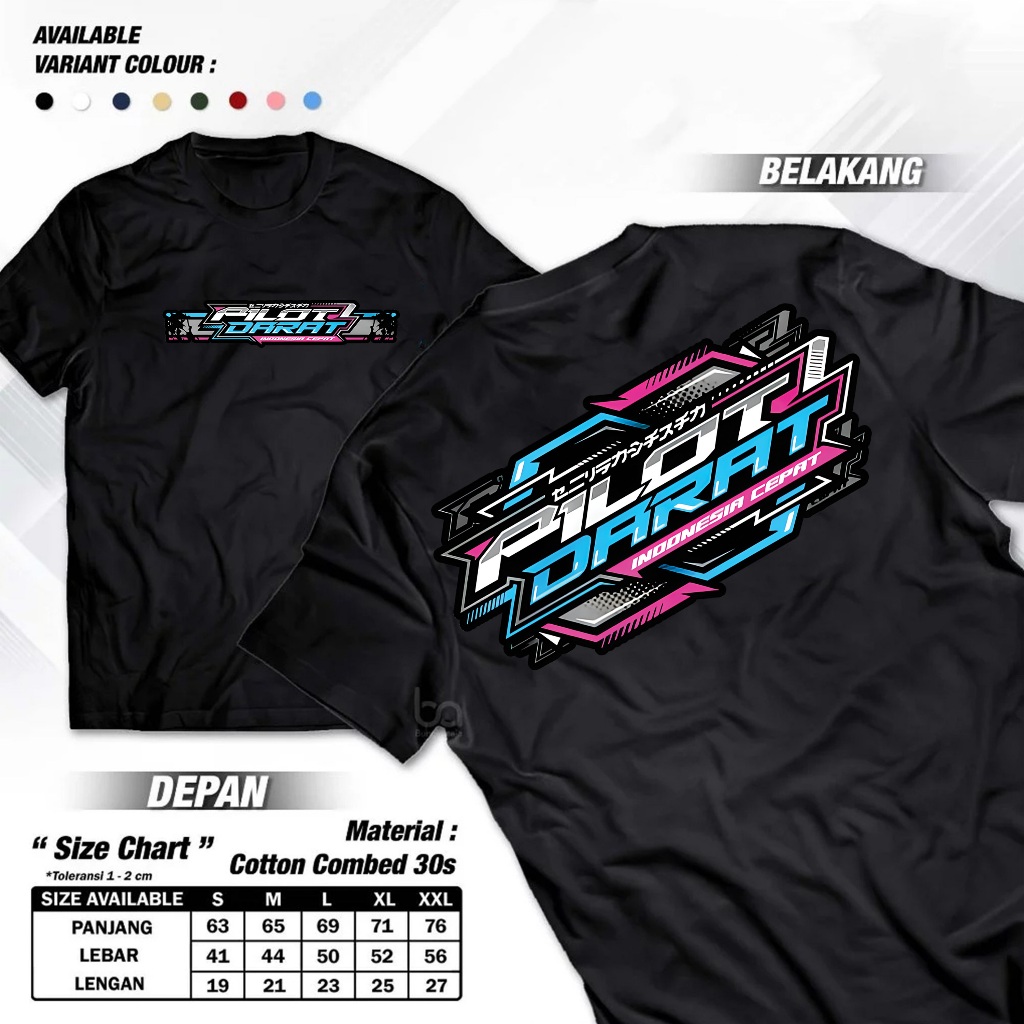 Kaos " Pilot Darat " Baju Driver | Kaos Distro Pria | Baju Kaos Pria | Kaos Pria Oversize | Kaos Rac