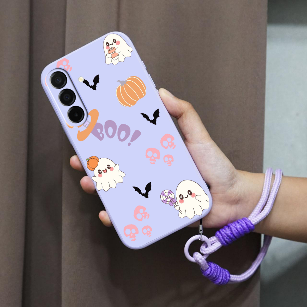 [CM-125] Square Edge Case Motif + Strap Tali Boni For SAMSUNG A13 4G New  - Case Macaron Motif SAMSU