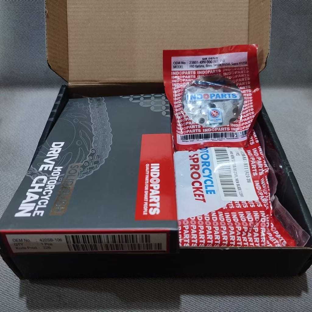 GEAR SET SUPRA X 125 FI HELM IN ORIGINAL INDOPART (KYZ)