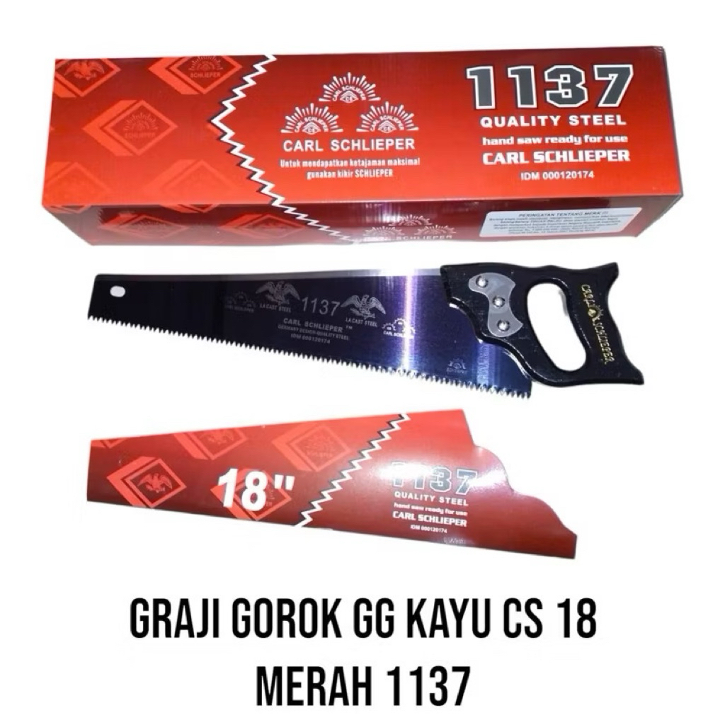Gergaji gorok kayu cap mata 1137 ukuran 18" / graji kayu carl schlieper 18" ORIGINAL