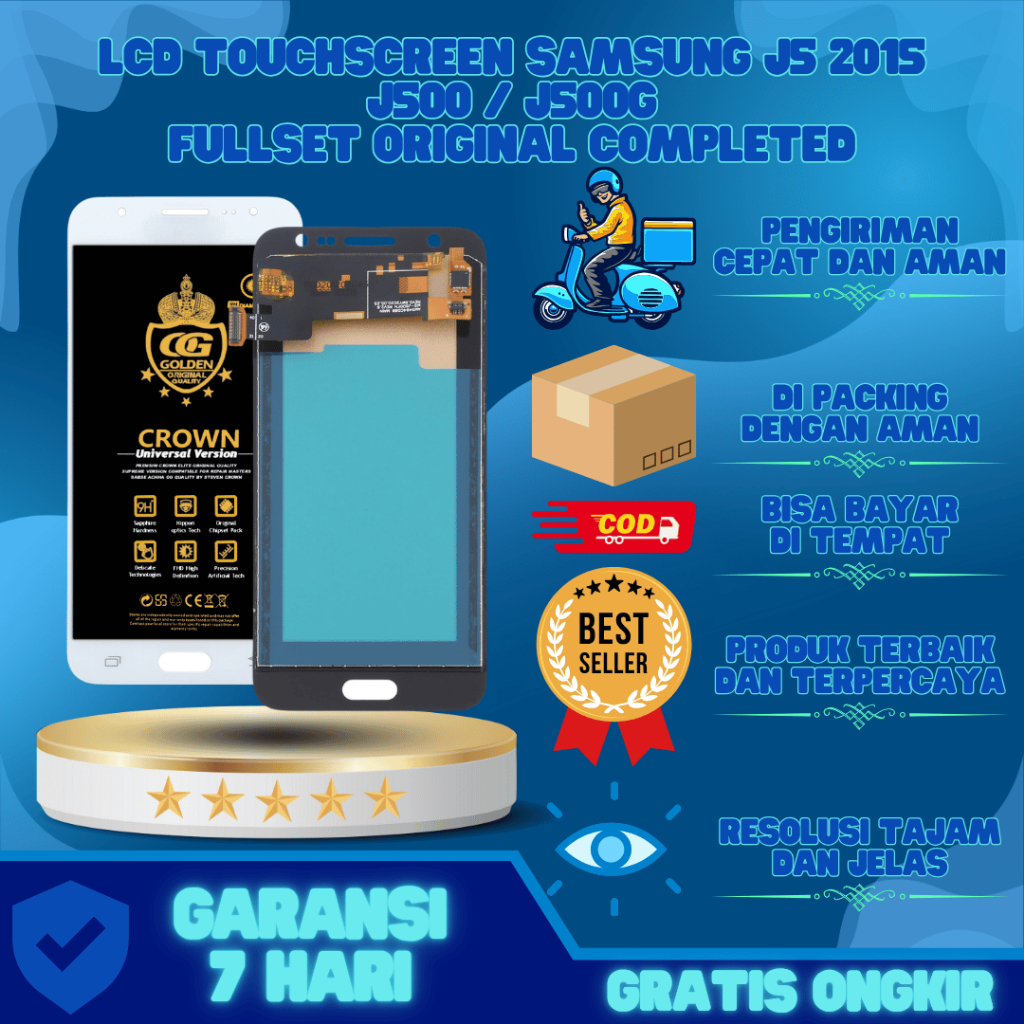 LCD SAMSUNG J5 / (SAMSUNG GALAXY J5) / J500 / J500G TOUCHSCREEN FULLSET COMPLETE ORIGINAL