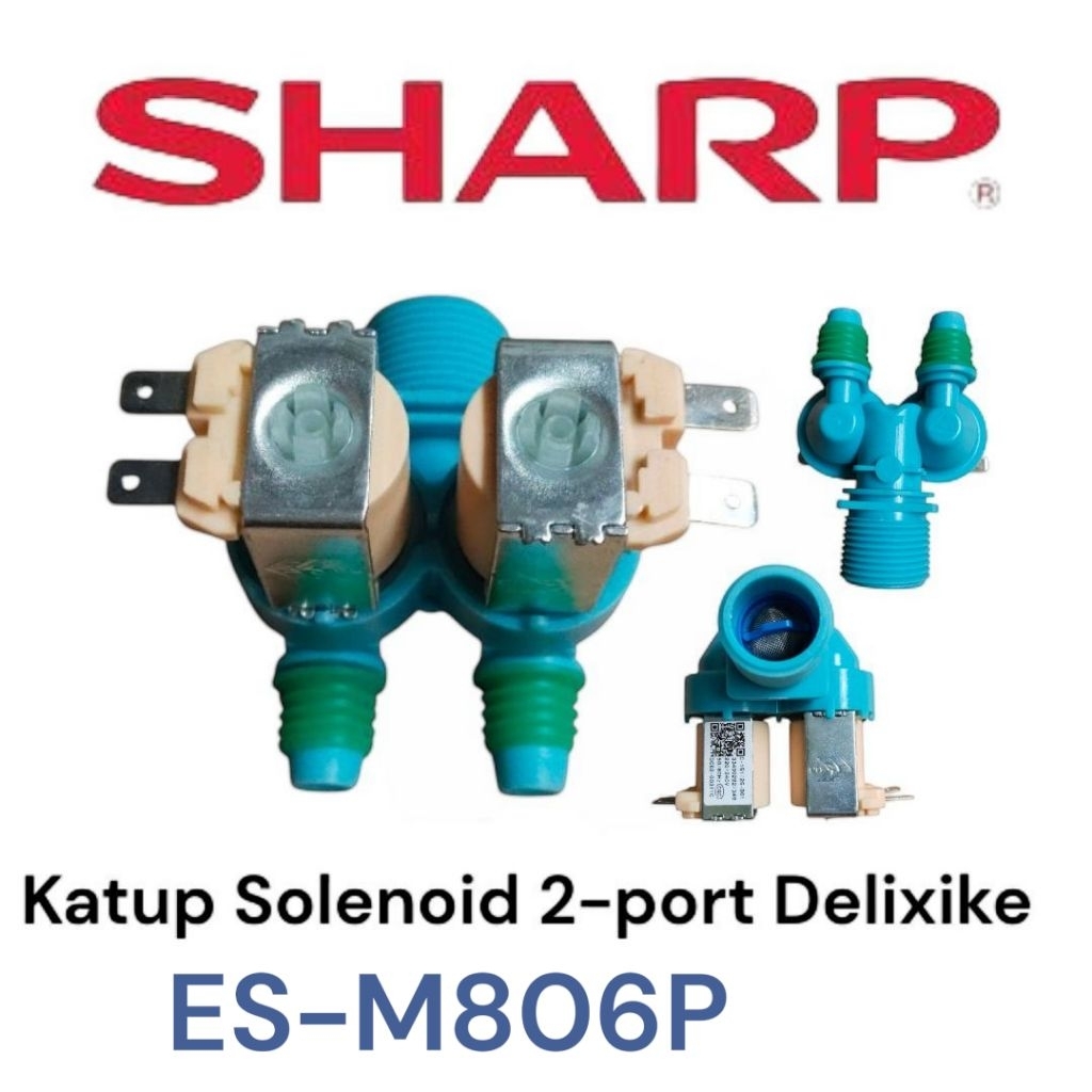 Solenoid valve water inlet 2 cabangesin cuci sharp ES-M806P