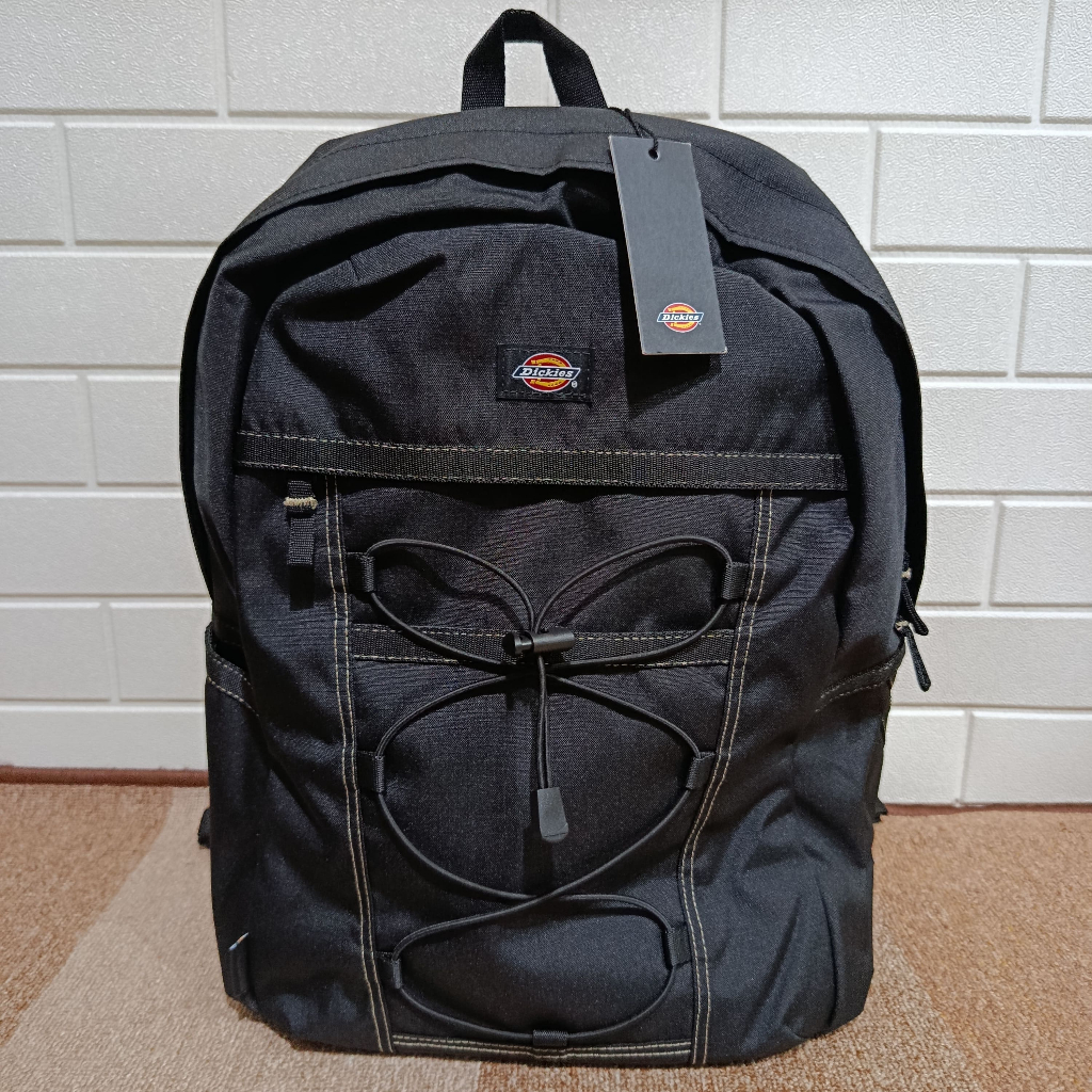 Tas Ransel Dickies Asheville Backpack Black Original Casual Pria Wanita Campus Dailybag