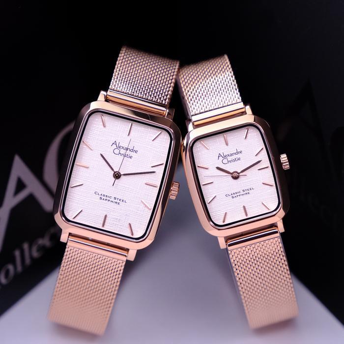 Jam Tangan Couple Alexandre Christie AC8699 / AC 8699 Original – Rantai Pasir  Garansi Resmi 1 Tahun