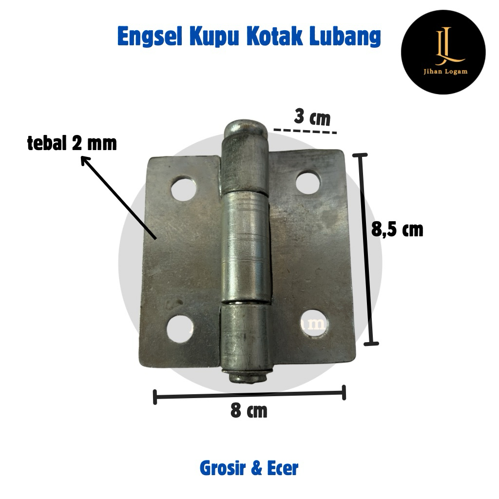 Engsel Kupu Kotak Lubang // Ornamen Pagar Pintu Besi