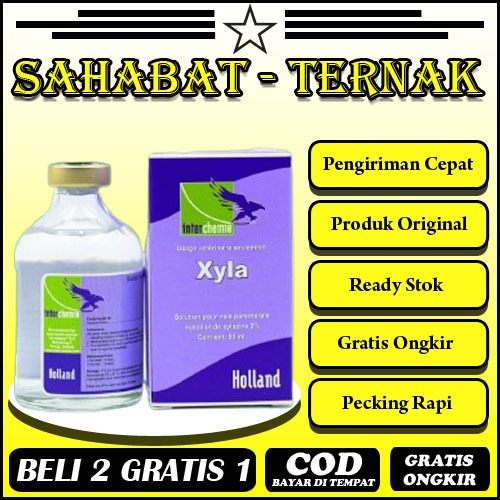 XYLA HOLLAND 50 Ml Obat Sedatif Atau Penenang Analgesik untuk Premedikasi Hewan
