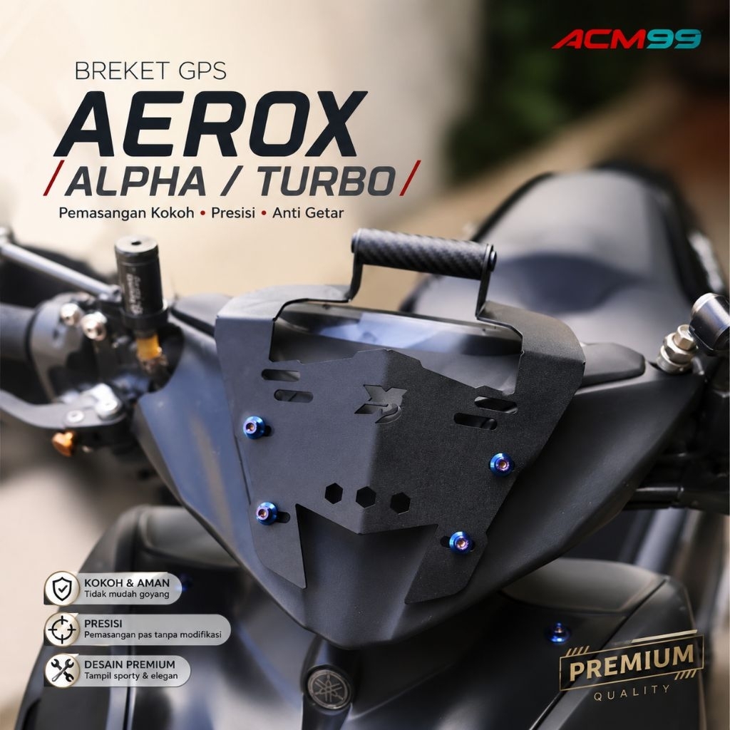 Breket Holder HP Gps Aerox Alpha / Turbo Aerox Old Aerox New
