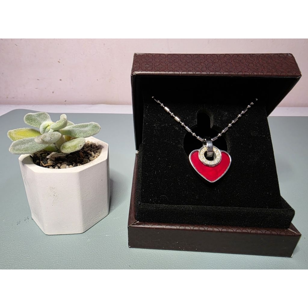 Kalung Pendant MCI MGI Series Biopendant Woman Heart Red Original
