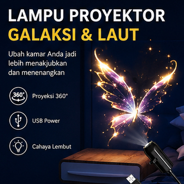 Lampu proyektor Aurora Utara mini Lampu Galaksi Langit Aurora Lampu Tidur