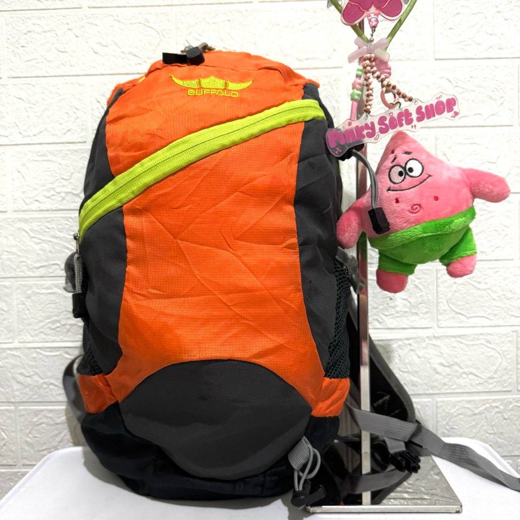 tas ransel buffalo. tas ransel nilon. tas ransel prelop. orange