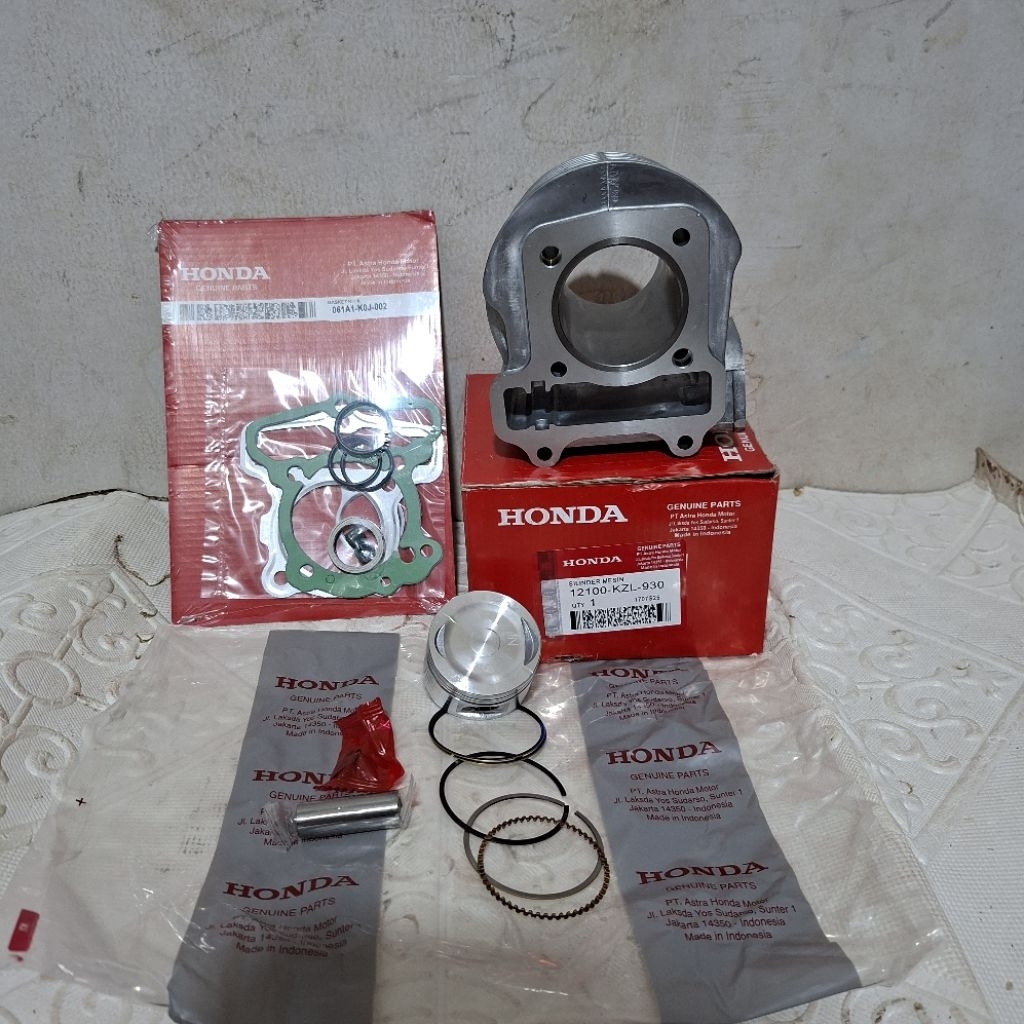 Blok Seher Komplit Honda Beat Fi 2013-2014/ Scopy Fi 2013-2014 Blok seher+Piston+ Topset (KZL) Setat