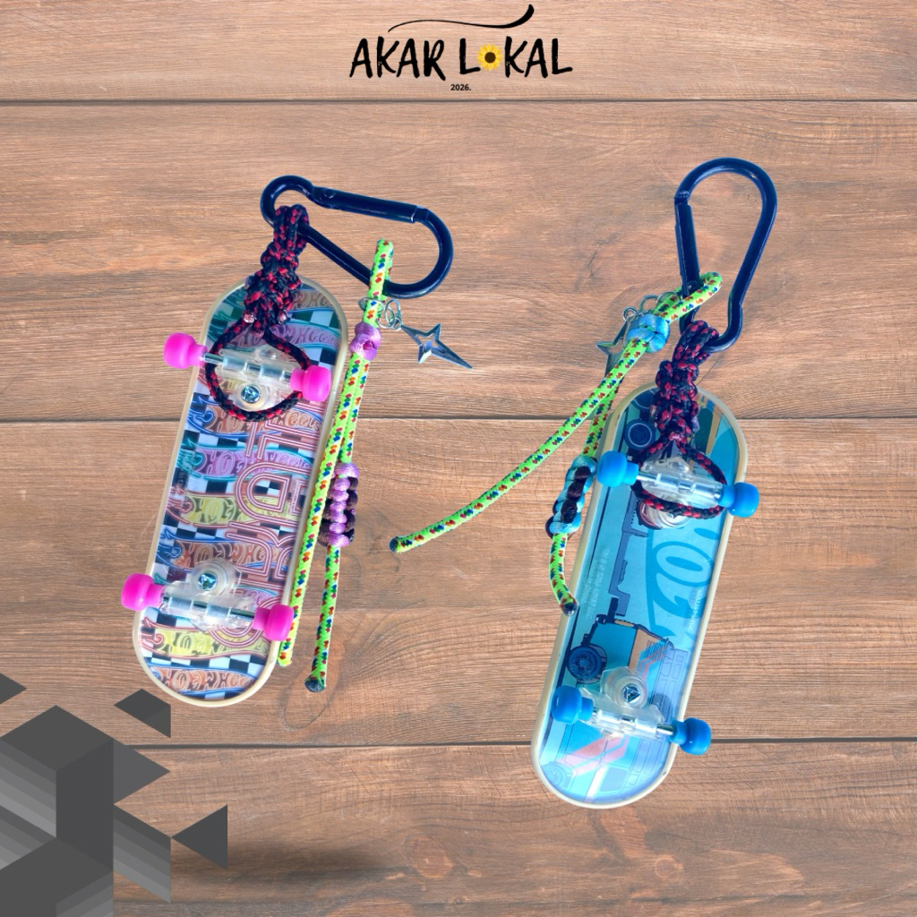 AKAR LOKAL - Bag Charm Fingerboards | Keychain Fingerboards | Gantungan Kunci Fingerboards | Aksesor