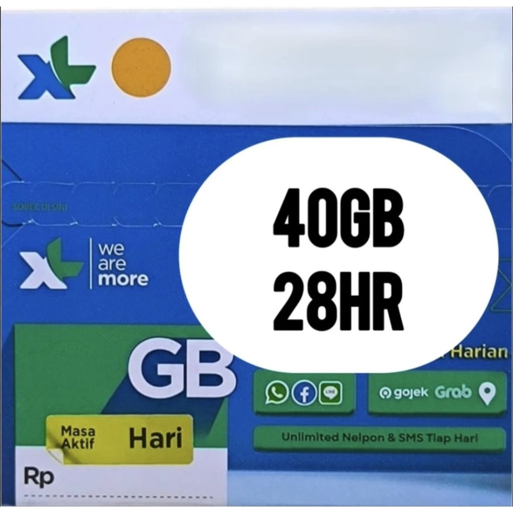 perdana xL 40gb Nasional