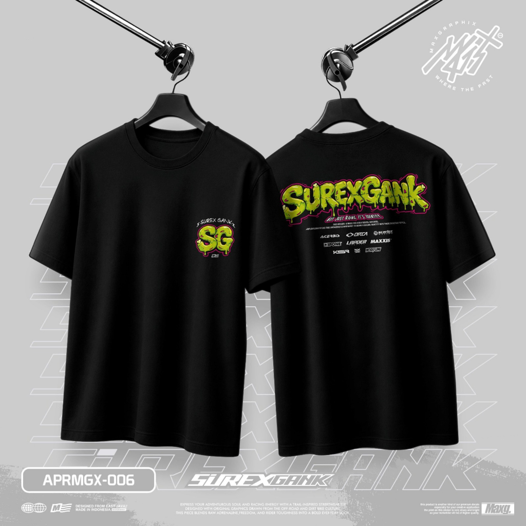 Kaos Racing Supermoto Herex T Shirt Surex Otomotif Sport - Baju Distro Cotton Combed 24s Free Sticke