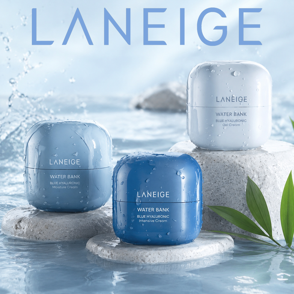 LANEIGE Moisturizer 50ML Water Bank Blue Hyaluronic Gel / Cream / Intensive Moisturizer