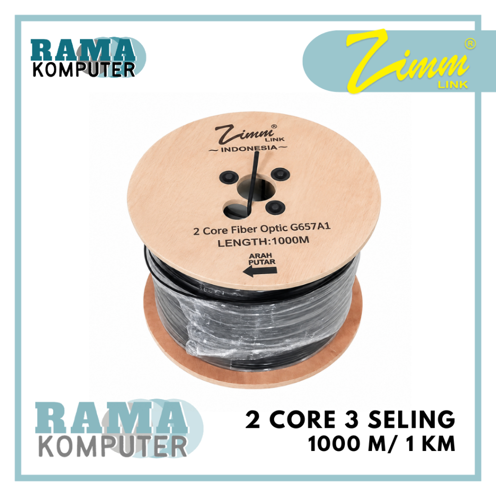 ZIMMLINK Kabel Fiber Optic 2 Core 3 Seling