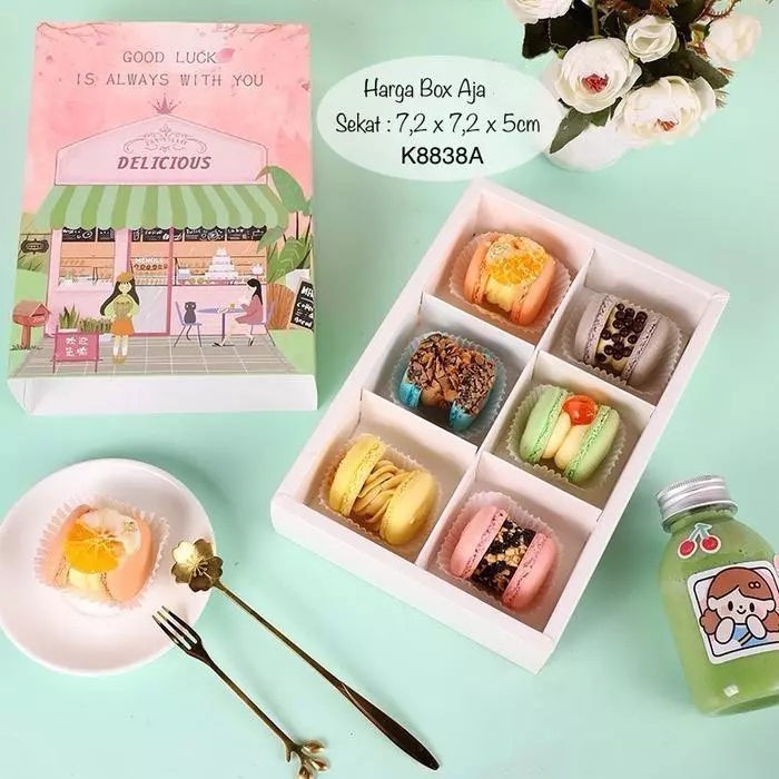Dus Kota Kue Mooncake Sekat 6 Kotak Sekat 6 Cookies Nastar Mooncake Box Packaging Kue Bulan