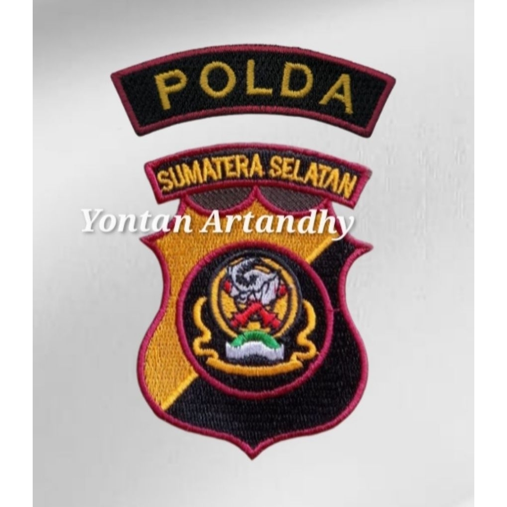 Atribut Bordir Logo Polda Sumatera Selatan Bet Kepolisian Lokasi Polres Polresta Polrestabes Sumsel 