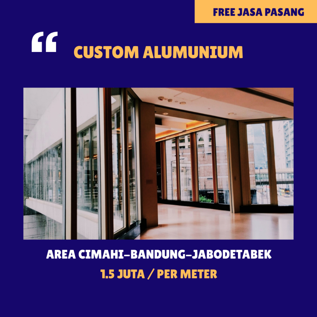 Jasa Custom Aluminium Per Meter | Kitchen Set Aluminium, Lemari, Kabinet, Rak, Partisi | Maye Design